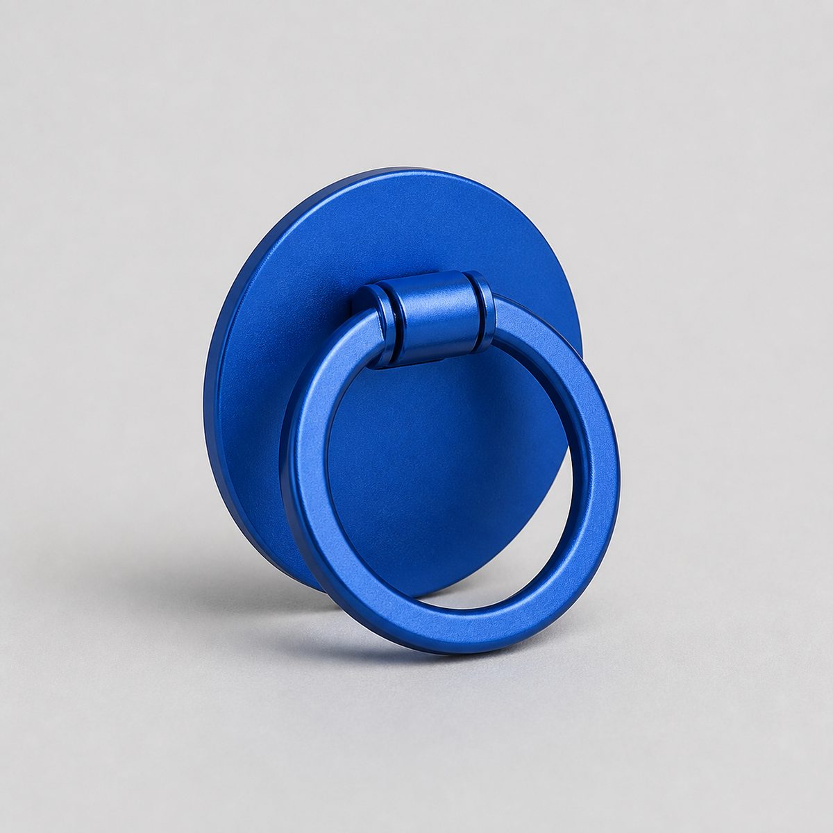 Supplier photo of a cobalt phone ring grip on a plain background